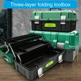 thumbnail image 3 of Multiple Compartment Toolbox With Handle, 3 Expandable Layers, Foldable Storage Case For Workshop Essential Easy Access, 3 of 9