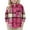 Hot Pink, variant on Eltusu Girls Plaid Shirts, Long Sleeve Casual Lapel Collar Comfy Button-Down Shirts Pink Size 7-8 T