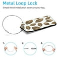 thumbnail image 2 of Square 2Pack PU Leather Sport Ball Pattern Cruise Luggage Tag with Privacy Cover and Stainless Steel Ring - Suitable for Travel Handbags Backpacks Luggage Tags, 2 of 6