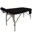 thumbnail image 2 of Body Works Linen Luxury Cotton Massage Table Cover Set w/Fitted & Flat Sheet, Black (3 Piece), 2 of 9