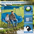 thumbnail image 6 of ABORON Camping Chair for 2 Person with Canopy, Portable Folding Double Camping Chair for Adults, Oversized Double Beach Loveseat with Cup Holders and Pocket, 600 lbs Heavy Duty Camping Couch - Blue, 6 of 8