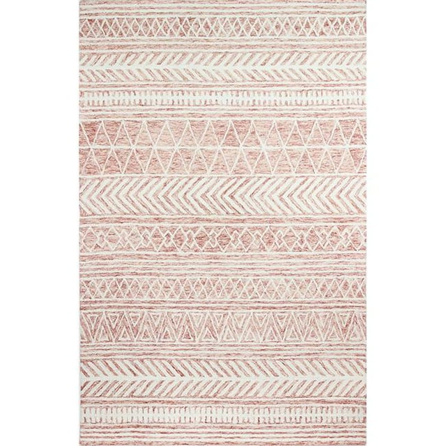 Bashian R131-COR-9X12-AL118 8 ft. 6 in. x 11 ft. 6 in. Valencia Collection Transitional 100 Percent Wool Hand Tufted Area Rug, Coral
