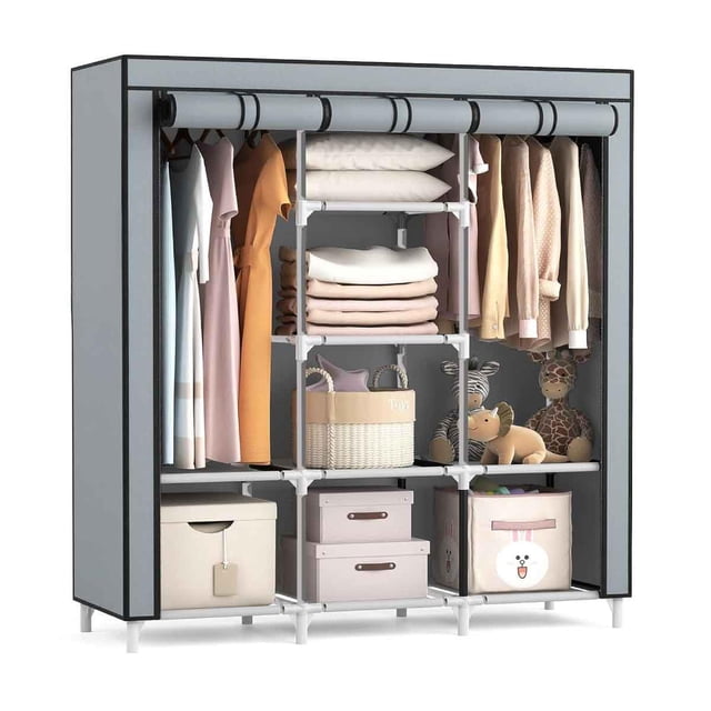 Closet Armable LUMO organizador Rack Portatil gris