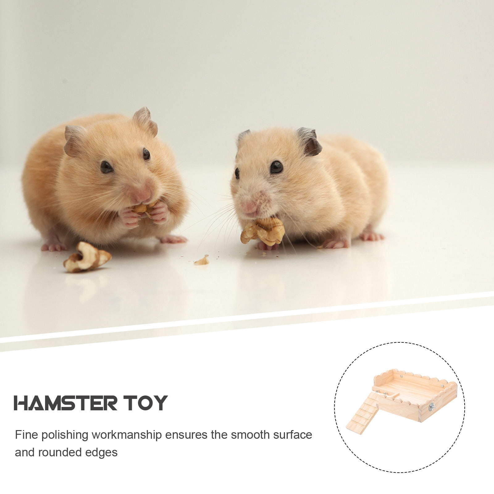 UPKOCH Hamster Toy Wood Hamster Activity Toy for Pet Owners 1Set