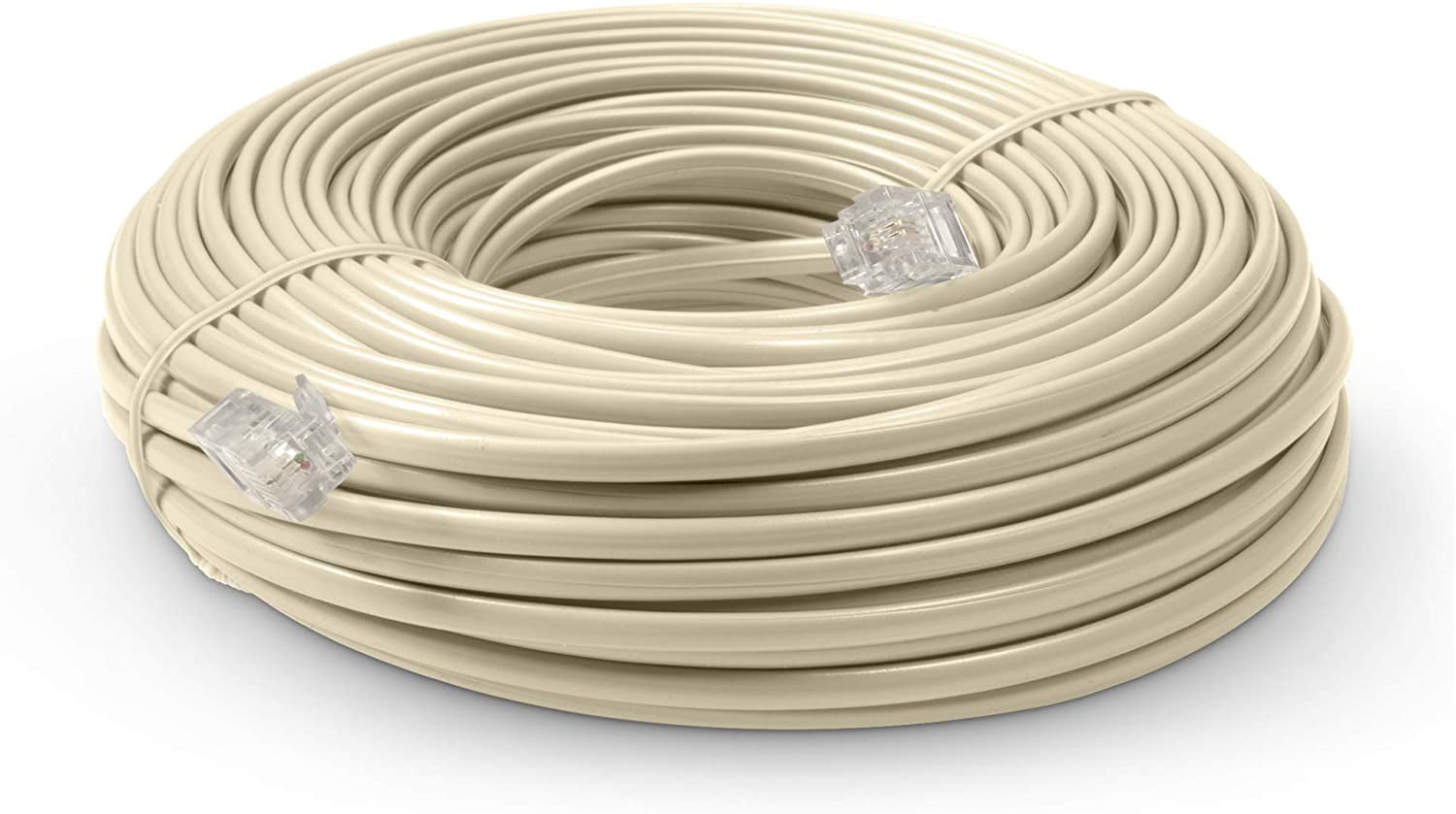 Phone Line Cord 100 Feet Modular Telephone Extension Cord 100 Feet