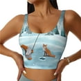thumbnail image 2 of Lsque Gnome And Red Fox Fishing Printed Women'S Sports Bra, Compression, Moisture Wicking, High-Impact Sports Bra For Women,Supportive sports bra-Small, 2 of 9