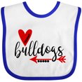 thumbnail image 3 of Inktastic Bulldogs with Heart and Arrow Boys or Girls Baby Bib, 3 of 4