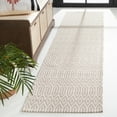 thumbnail image 2 of SAFAVIEH Martha Stewart Cotton Geometric Runner Rug, Taupe/Cream, 2' x 8', 2 of 8