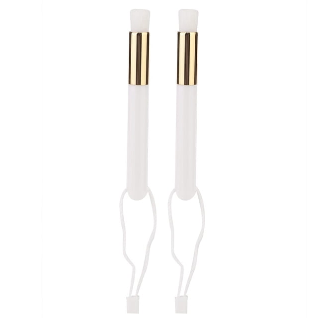 2 cepillos de limpieza para pestañas postizas, de pelo suave, color blanco.
