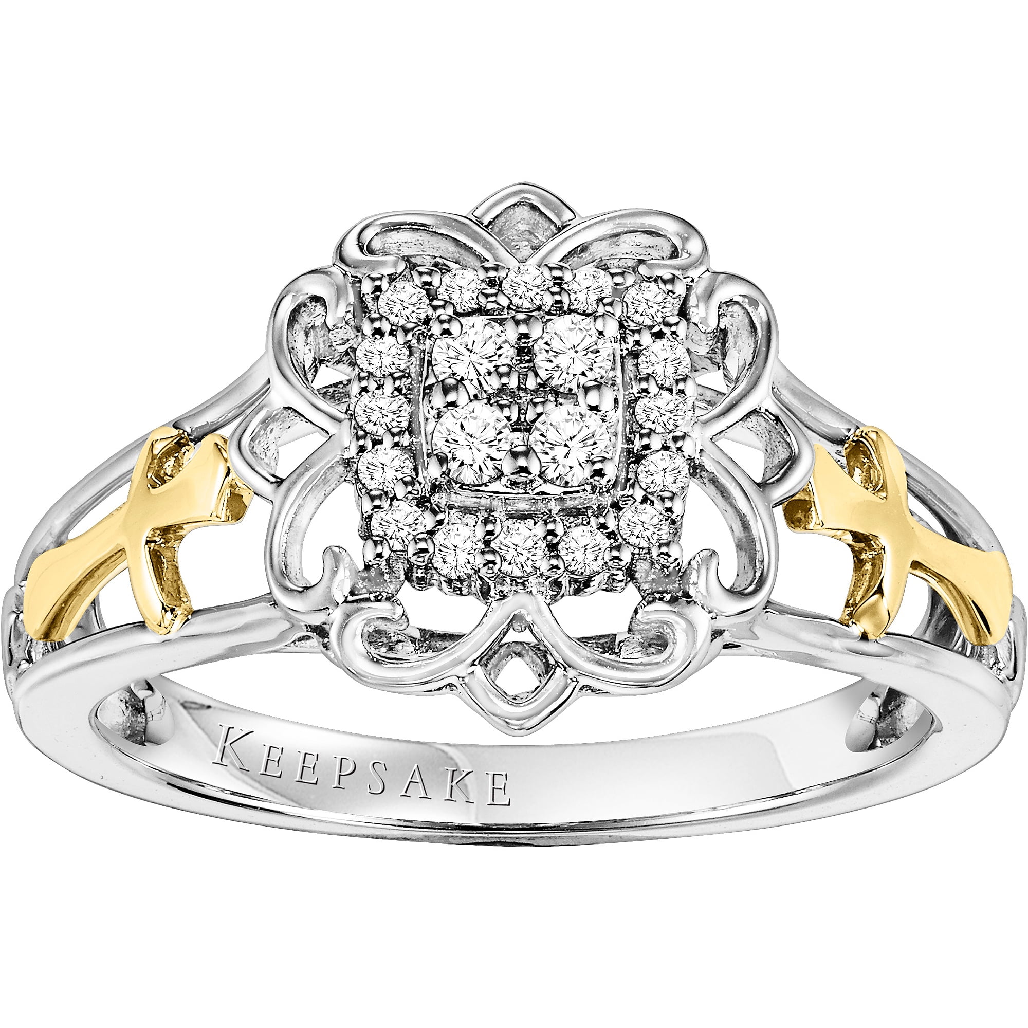 Keepsake Anna 1/6 Carat T.W. Diamond Sterling Silver Engagement Ring