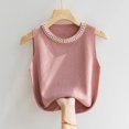 thumbnail image 2 of DXOUPM Camisole pour Femmes Tricotée Sans Manches Polyvalente Confortable Veste Chandail, 2 of 3