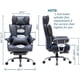 thumbnail image 3 of Efomao Desk Office Chair Big High Back Chair PU Leather Computer Chair Managerial Executive Swivel Chair with Lumbar Support My Lux Decor Round, 3 of 14