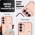 thumbnail image 4 of Compatible with Samsung Galaxy S23 5G Case for Women Girls£¬ Cute Heart Pattern TPU Plating case with Adjustable Wrist Strap case for Samsung Galaxy S23-Pink, 4 of 14