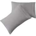 thumbnail image 4 of Microfiber Pillowcases Pack of 2 - Pillowcase Wrinkle, Fade, Stain Resistant -Hypoallergenic (King,Gray) By Lux Decor Collection, 4 of 6