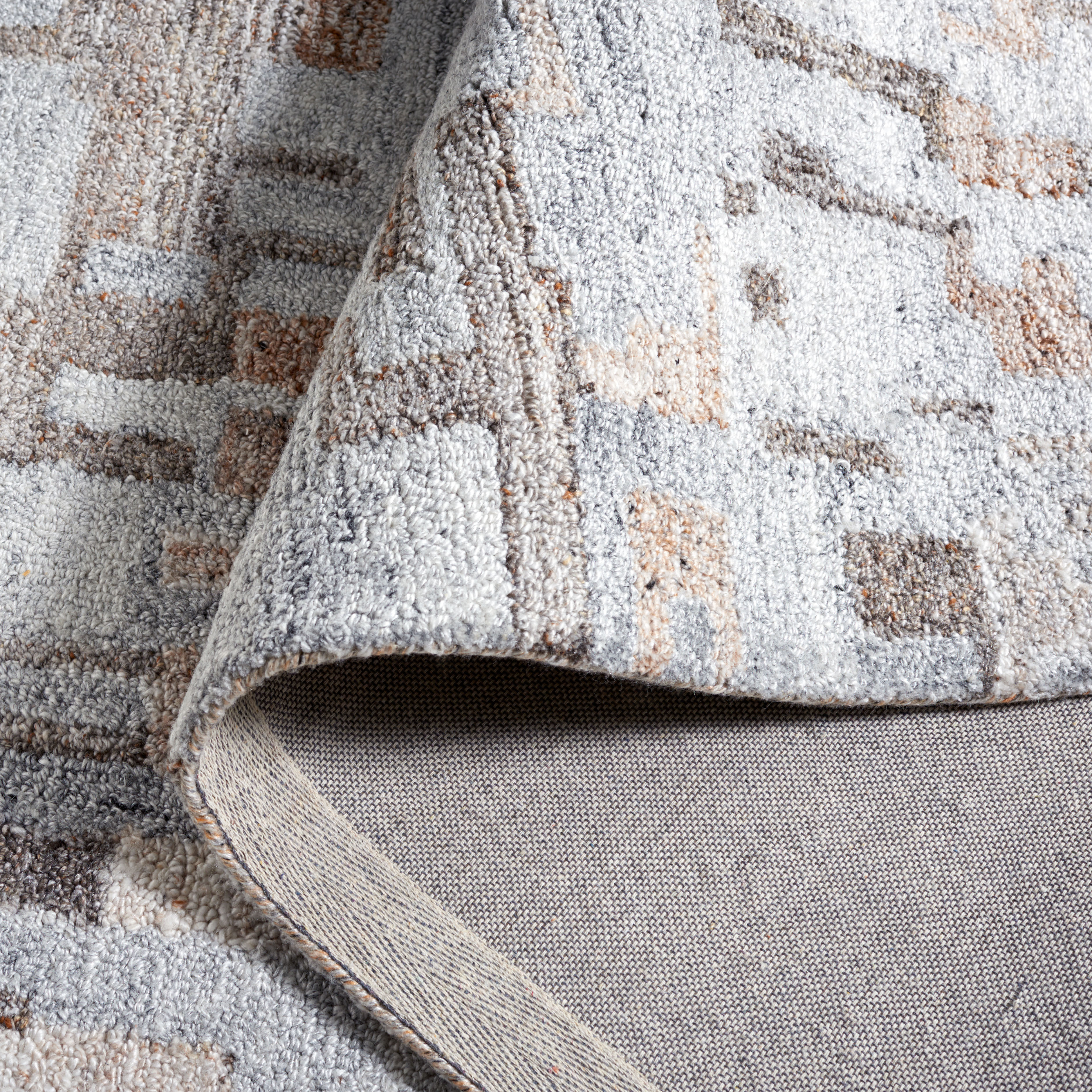 SAFAVIEH Abstract Collin Geometric Area Rug, Gray/Brown, 3' x 5'