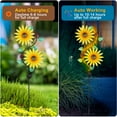 thumbnail image 5 of Sunflower Wind Spinners Garden Stake with LED Lights,Outdoor Solar Wind Sculptures for Yard and Garden,S-type Solar Windmill Kinetic Spinner for Garden Lawn Patio Decoration(51"), 5 of 7