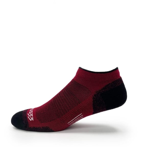 USA Made - No Show Tab Socks - Micro Weight Full Cushion - Running Socks - Merino Wool - Mountain Heritage - Oatmeal - Medium