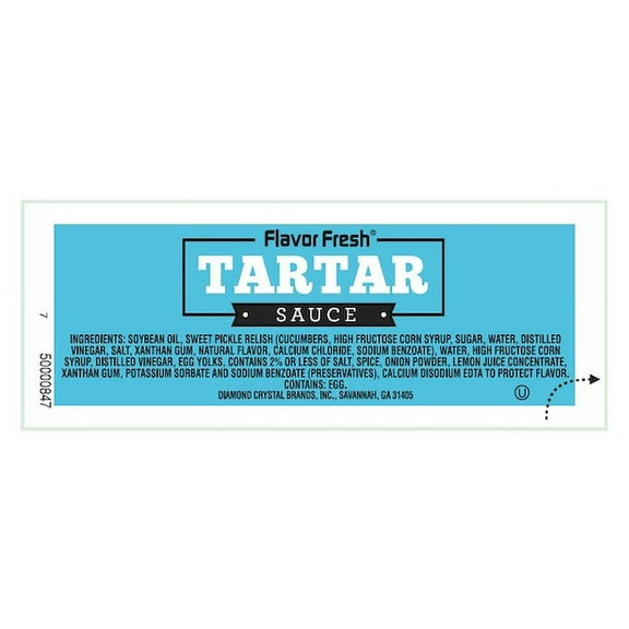 (Price/Case)Flavor Fresh 76047 Tartar Sauce Pouch, 9 Gram, 200 per case