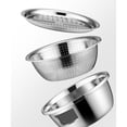 thumbnail image 3 of 3 coladores y ralladores de cocina de acero inoxidable multifunción con escurridor. 26cm, 3 of 5