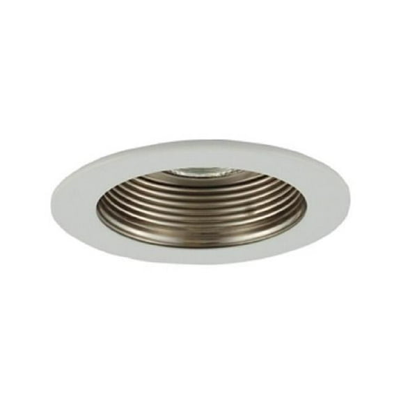 Jesco Lighting TM301STWH Aperture Low Voltage Trim with adjustable Step Baffle 3 in. White