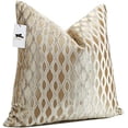 thumbnail image 7 of 22x22 Beige Pillow Covers, Gold Cushion Throw Velvet Covers ,Velvet Beige Gold Square Modern Style for Living Room, Couch, Sofa, Bed, Chair, Cover Pillow Cover for Couch Bed and Chair (No Insert), 7 of 7
