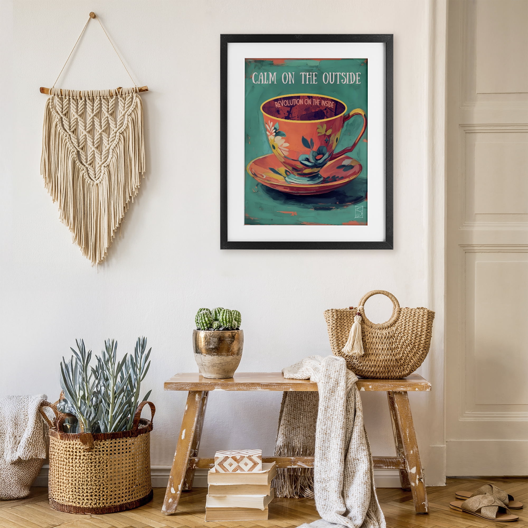 Stupell Industries Revolution On The Inside Black Framed Print Under Glass, design by Sara Culpepper