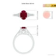 thumbnail image 6 of ANGARA Natural Aeon Vintage Inspired Oval 1.25 ct Ruby Solitaire Engagement Ring with Milgrain in 14K White Gold for Women (Size-8x6mm) | July Birthstone Jewelry for Her | Natural Ruby Rings, 6 of 11