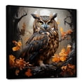 thumbnail image 2 of Designart "Silent Guardian Owl II" Animals Framed Wall Art - Traditional Yellow Owl Bedroom Framed Canvas Wall Art, 2 of 6