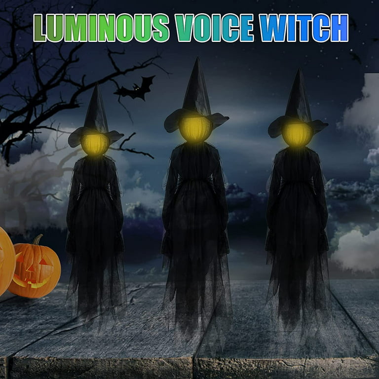 Halloween Decorations - Outdoor Halloween Witches， Large Light Up ...