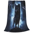 thumbnail image 2 of Vsdgher Night Scene of Wolves Ultra-Soft Micro flannel Blanket Throw Blankets for Couch Sofa, Bed (4 sizes)-40"x30", 2 of 7