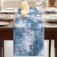 thumbnail image 3 of Table Runners 120 Inches Long Dress Scarves, Modern Blue Farmhouse Coffee/Dining/Kitchen Table Runner for Living Room, Vintage Abstract Art Contemporary 13x120 Inch, 3 of 9