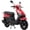 Red, variant on X-Pro Bora 50cc Gas Moped Scooter for Adults – Automatic Transmission, 4‑Stroke Engine with 10" Aluminum Wheels, Electric/Kick Start!