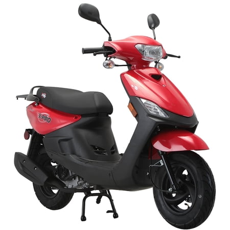 X-Pro Bora 50cc Gas Moped Scooter for Adults – Automatic Transmission, 4-Stroke Engine with 10" Aluminum Wheels, Electric/Kick Start!