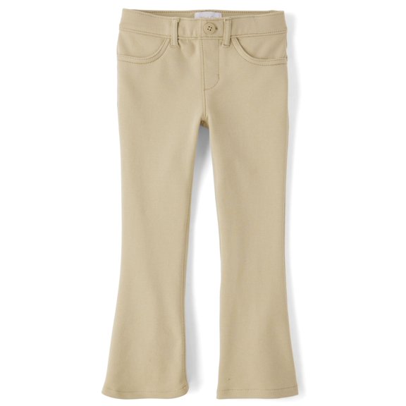 PANTALONES The Children's Place de Pierna Acampanada, Color Arena, Talla 6