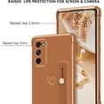 thumbnail image 3 of Samsung Galaxy S20 FE Case, Galaxy S20 FE 4G/5G Phone Case Love Heart Cute Case with Wristband Kickstand Holder Soft TPU Plating Bumper Protective Galaxy S20 FE Phone Case Cover, Brown, 3 of 16