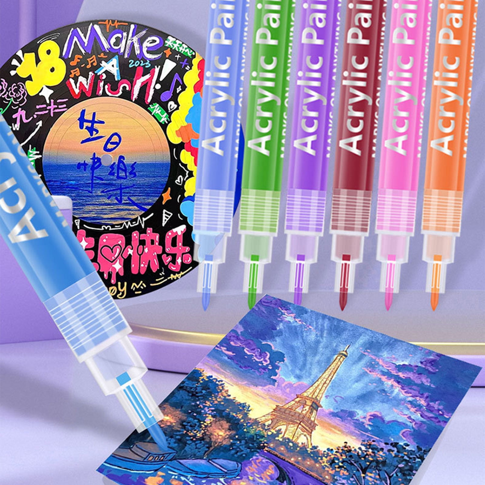 Pack of Drawing Pen Acrylic Nails Pens Set for Art and Design High Precisions Point Quick Drying Inks Practical Use