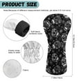 thumbnail image 6 of Yuyamidu Skull Golf Head Covers, Waterproof Leather Golf Club Head Covers Hippie Flowers Club Protection, Designed to Fit Driver Fairway Hybrid, Black, 6 of 7