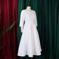 thumbnail image 6 of AURA Plus Size Summer Solid Color A Line Swing Dress Elegant High Waist Midi Evening Dress XL XXXL, 6 of 10