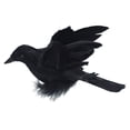 thumbnail image 1 of Pluma de cuervo negro para Halloween, decoración de Halloween, cuervo, decoración de jardín, cuervo de plástico, 1 of 6