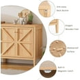 thumbnail image 5 of Wood Sideboard Buffet Cabinet with Doors - Farmhouse Kitchen Storage Cabinet, Coffee Bar Console Table with Adjustable Shelves, Buffet Table for Living Room, Hallway (Natural Oak, 2 PCS), 5 of 8