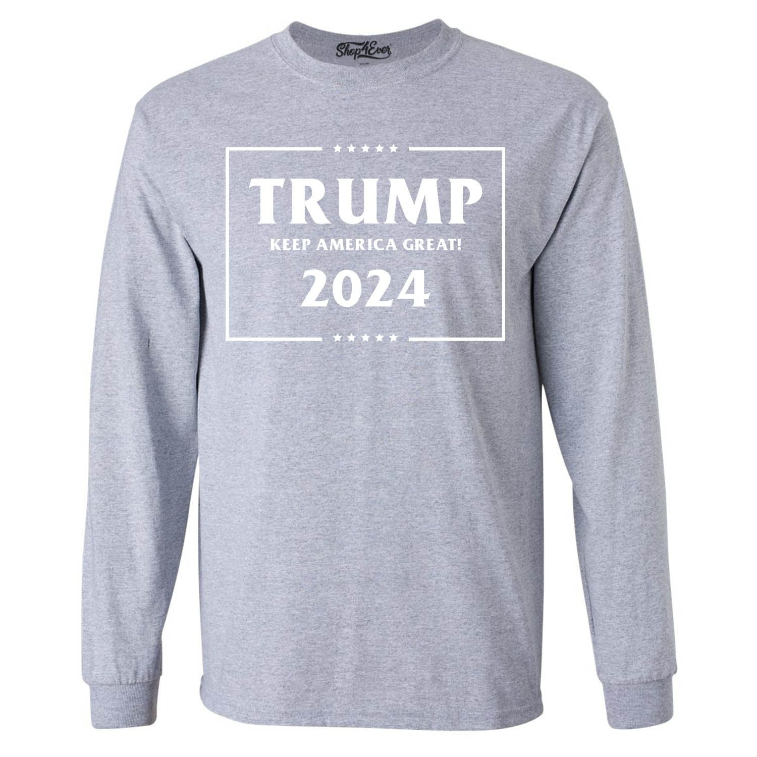 Shop4Ever Men's Trump Keep America Great 2024 Graphic T-shirt 