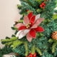 thumbnail image 1 of Flores Navideñas de Tela con Ribetes Dorados. Arreglos Florales Navideños. Decoraciones con Flores Artificiales., 1 of 6