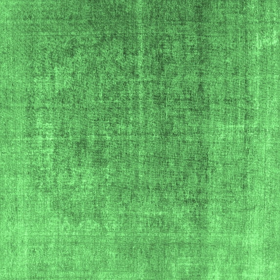 Ahgly Company Indoor Square Persian Emerald Green Traditional Area Rugs, 4' Square