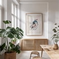 thumbnail image 5 of I want to ride my bicycle - Illustration Bicycle Watercolor Sports Modern Art Sketch Abstract Oak Framed Wall Art Print 24 x 36 inches, 5 of 15