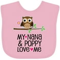 thumbnail image 3 of Inktastic Nana and Poppy Love Me Girls Baby Bib, 3 of 4