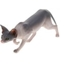 thumbnail image 2 of Decorative Cat Decor Small Cat Ornament Hairless Cat Statue Craft Decoration Simulation Kitten Figurine, 2 of 9