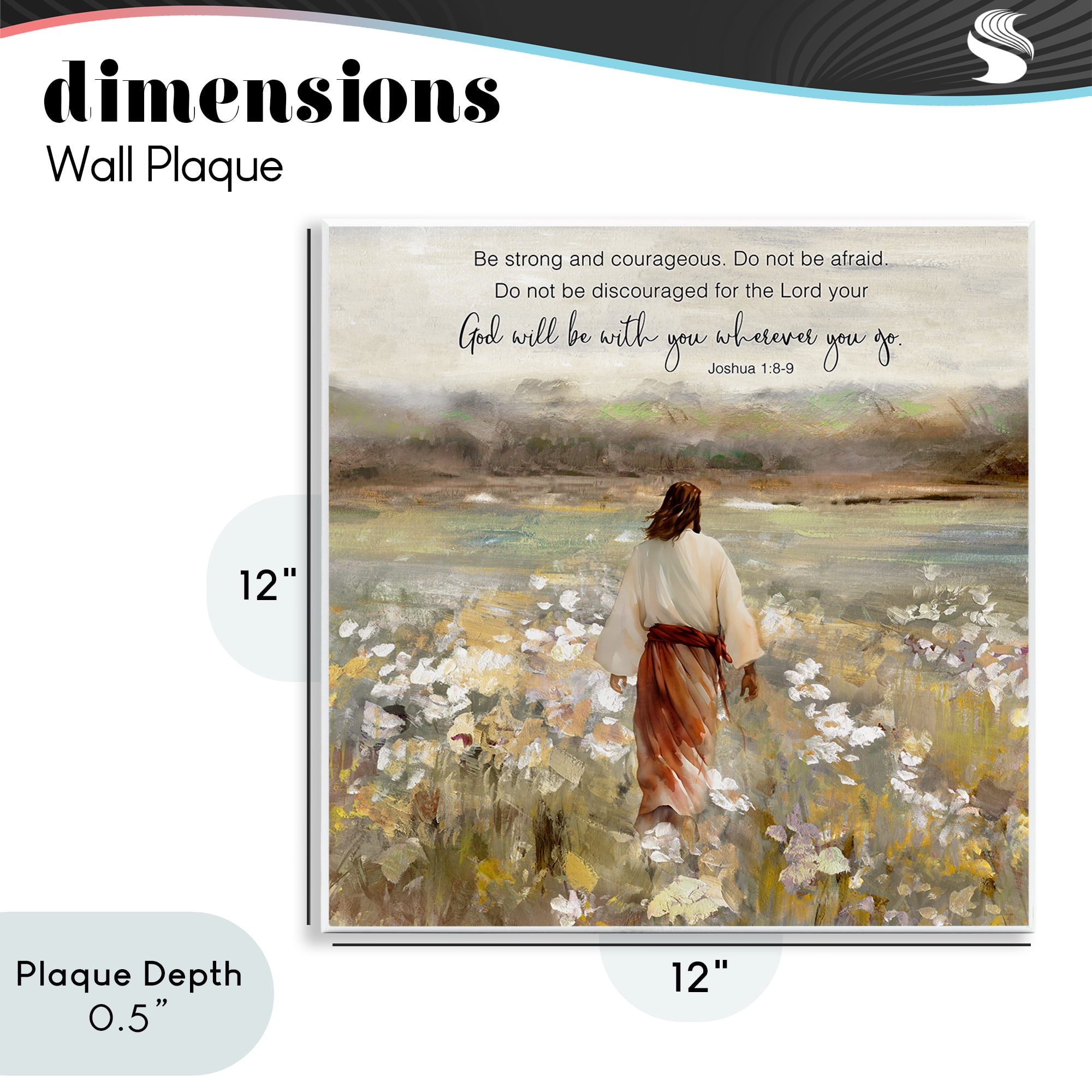 Stupell Industries God With You Wherever Wall Plaque Art, design by Sally Swatland