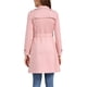 thumbnail image 3 of Abrigo de ante sintético INSPIRE CHIC para mujer, chaqueta larga con cinturón y cremallera, diseño a la moda, color rosa, 3 of 6