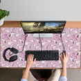 thumbnail image 4 of Long Mouse Pads for Desk,Pink Cartoon Unicorn Heart Pattern Desk Mats on Top Of Desks, Desk Mouse Pad Extra Large with 3mm Non-Slip Base and Stitched Edge for Gaming,Office,Work,Home 47.3"x23.6", 4 of 6