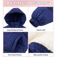 thumbnail image 5 of Aideaone Girls Winter Coats Hooded Puffer Jackets Medium Length Down-like Cotton Coats Snow Outwear 5-12Y, 5 of 7